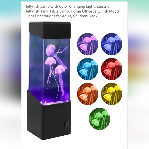 Black LED Jelly Fish Water Fountain with USB - Picture 5 of 7
